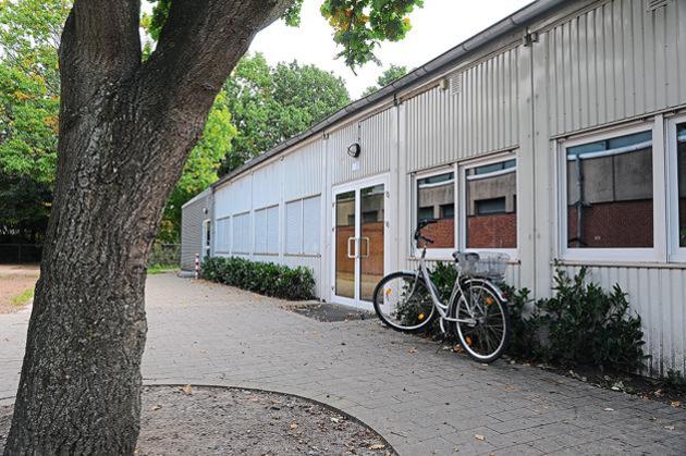 Marode Schulcontainer an der Ludgerusschule (Foto: WN)
