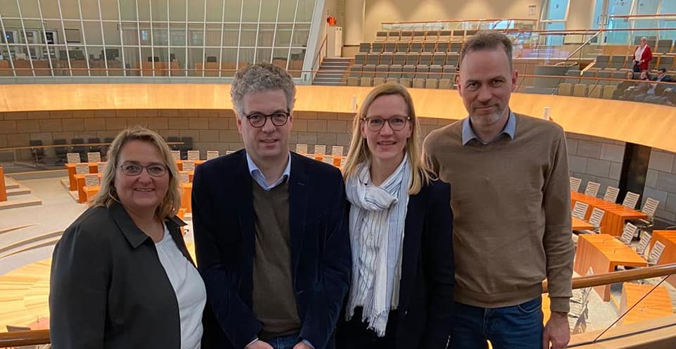 Foto: Astrid Bhl, Stefan Nacke, MdL, Carmen Greefrath, Stefan Leschniok (von links nach rechts)