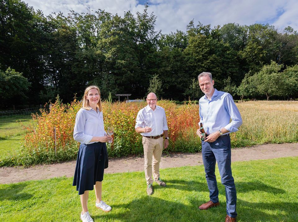 Ratskandidatin Carmen Greefrath, Oberbrgermeister Markus Lewe, Ratsherr Stefan Leschniok