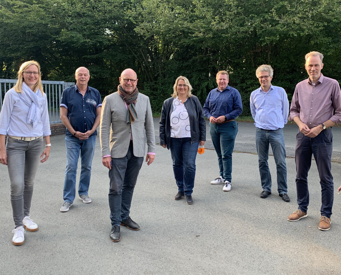 Carmen Greefrath, Franjo Stemmer, Markus Lewe, Astrid Bhl, Marcus Bielefeld, Dr. Stefan Nacke, Stefan Leschniok (von links nach rechts)